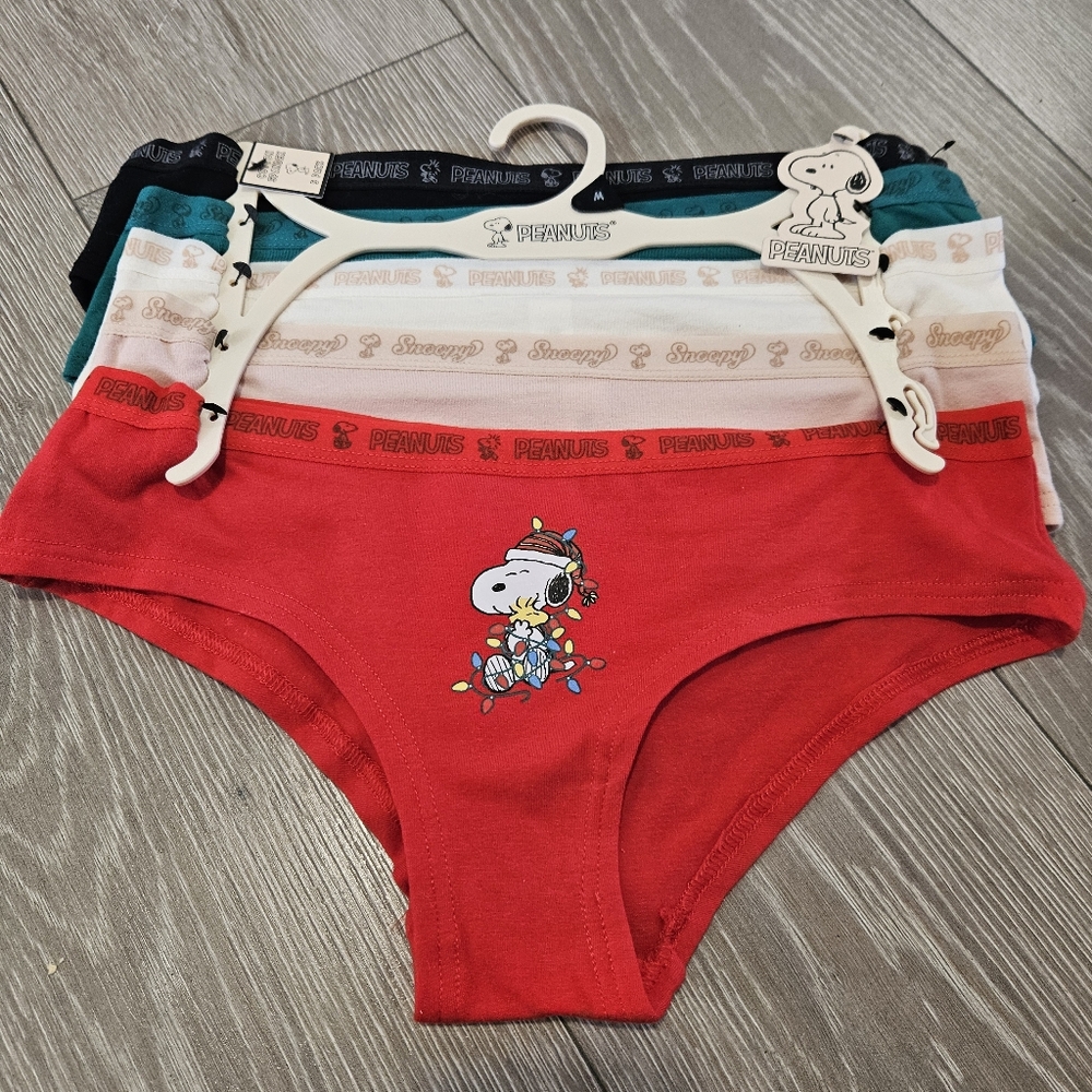NWT 5-Pack Peanuts Snoopy Women's Panties Set Size M